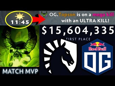 TOPSON PUGNA 11 MIN ULTRA KILLS - Game 3 OG vs Liquid Grand Final What a PICK!!!