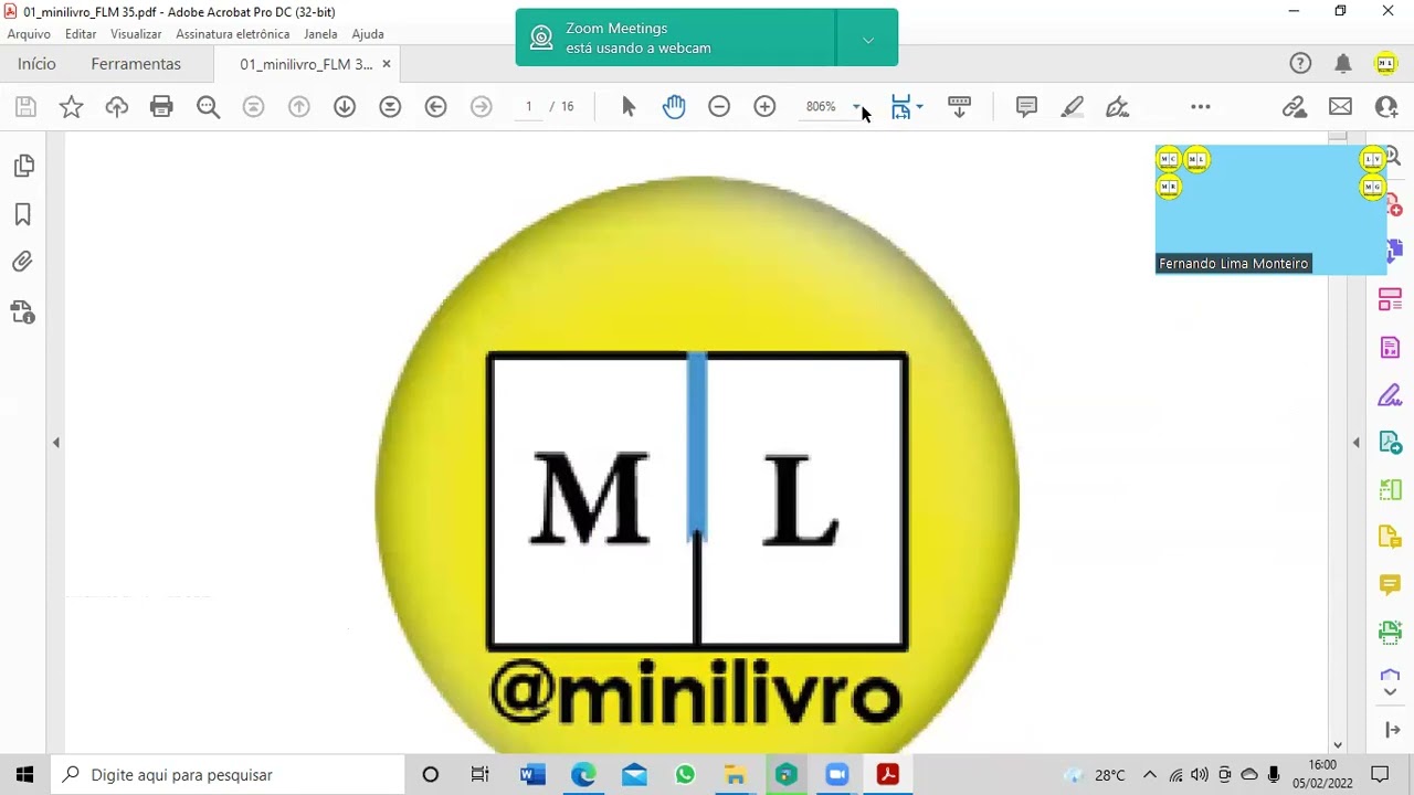 Video 03 - Mini livro para imprimir - Fernando Lima Monteiro - Windows