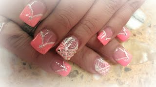 HOW TO COLOR V TIPS, V FRENCH TIPS ACRYLIC NAILS