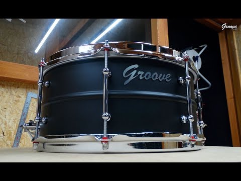 Steel 14x6.5" Matte Black Snare Drum - DEMO