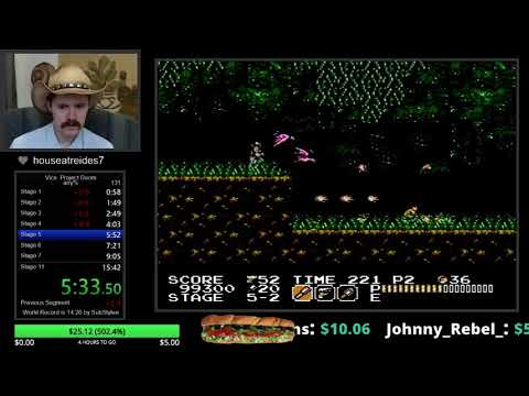 Vice: Project Doom NES speedrun in 15:27 by Arcus