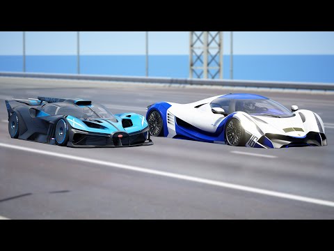 1000KMH!!! Bugatti Bolide vs Devel Sixteen | DRAG & TRACK RACE