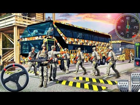 US Army Bus Driving Simulator 3D - Offroad Transport Soldiers Duty Driver - Android Gameplay