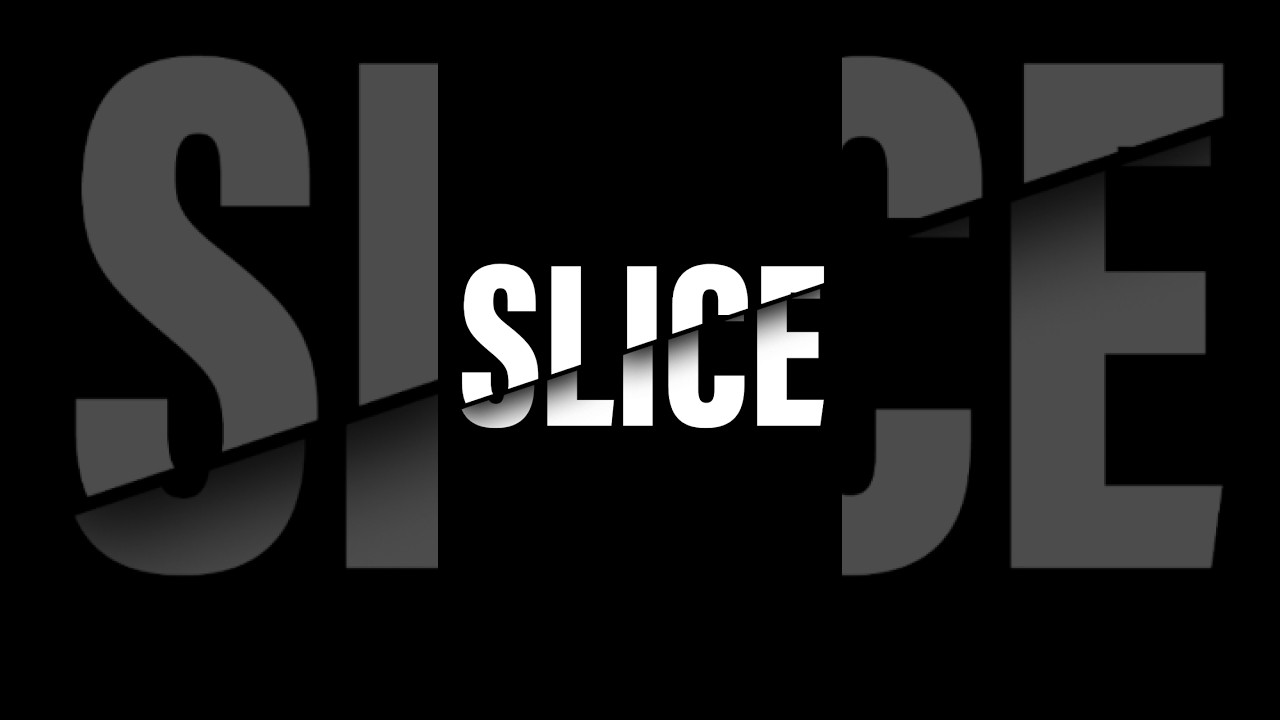 How to Create Sliced Text Effect in Adobe Photoshop 2024 #logo_academy