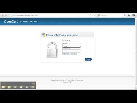 Opencart Tutorial Log In