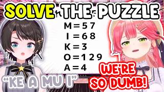 Miko & Subaru Having a Hard Time Solving an Alphabet Puzzle