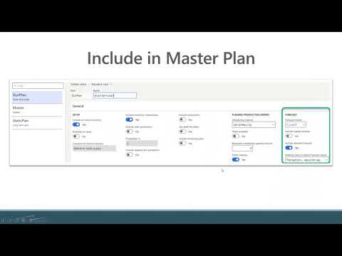 See video How to Publish Item Lines to a Forecast Model in Your Master Plan