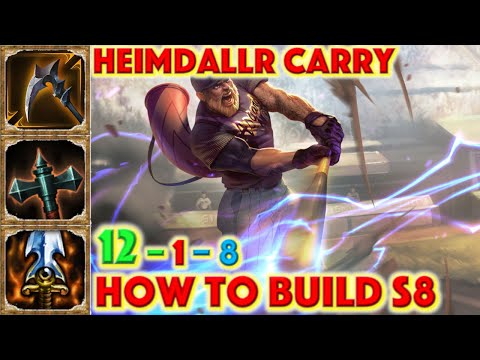 SMITE HOW TO BUILD HEIMDALLR - Heimdallr Carry Build Season 8 Conquest + How To + Home Run Heimdallr