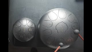 Video thumbnail for 10" Inch Vs. 6" Inch Steel Tongue Drum Comparison/Demo by Dylan Ferno