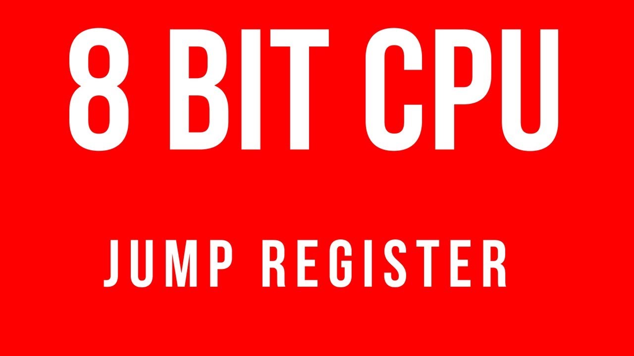 8 BIT CPU Control Section Jump Register Instruction