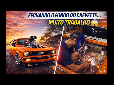 We closed the trunk floor of the CHEVETTE V8 🔥 and moved on to the shock absorbers...