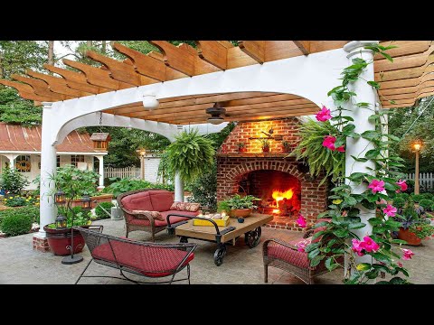 TOP! 50+ STUNNING PERGOLA DECOR WITH FIREPIT IDEAS | OUTDOOR FIREPLACE FOR COZY LIVING SPACE TIPS