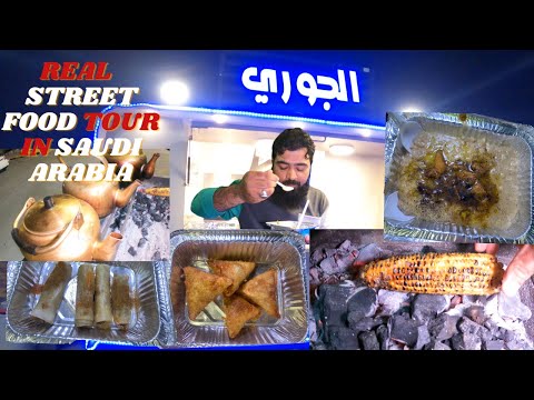 Real Street Food In Saudi Arabia | Trying Arabic Traditional Food at Local Food Huts | Jubail Food