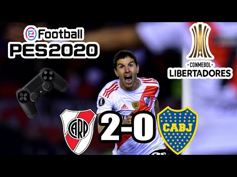 Recreación/Resumen/Goles River Plate 2-0 Boca Juniors - Semifinal (Ida) CONMEBOL Libertadores