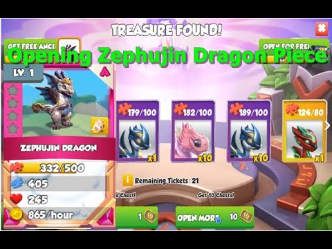 Opening Zephujin Dragon Piece-Dragon Mania legends | New Metal Ancient Event | DML