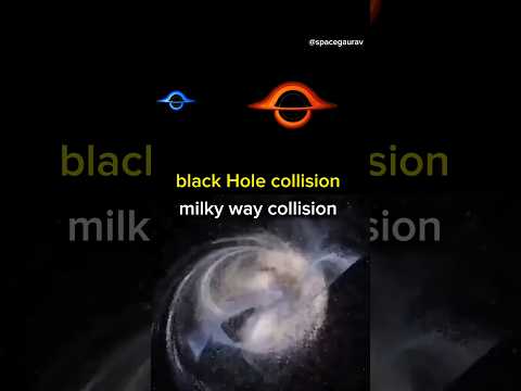 milky way and Andromeda galaxy collision vs black Hole and white hole collision 💥🥵