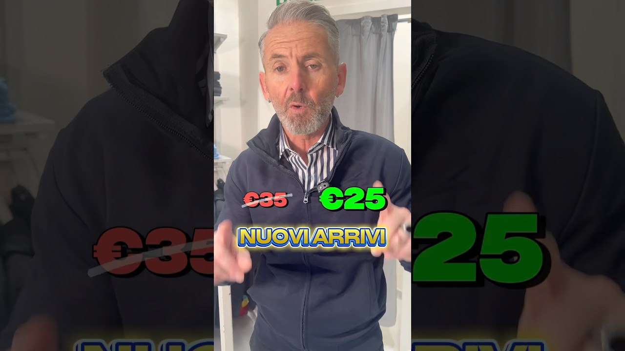 ESCLUSIVA ONLINE ☀️ FELPA ZIP MEZZO COLLO A SOLI €25 #abbigliamento #giacca #felpa #napoli