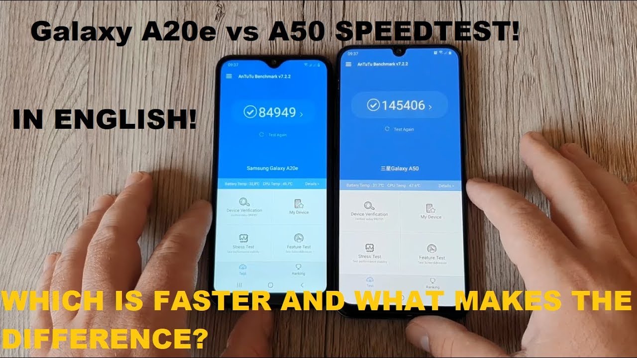 Galaxy A20e vs A50 Speedtest! What makes the difference?English
