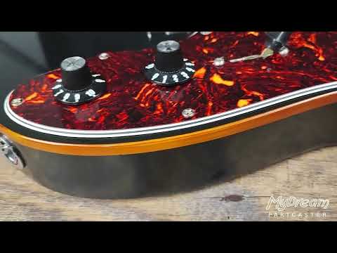 MyDream Partcaster Custom Built - Light Relic Black Thinline CuNiFe image 10