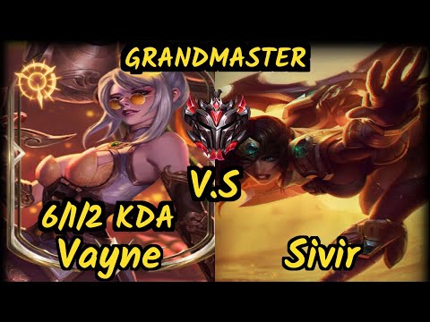 VK micaO (VAYNE) vs SIVIR - 6/1/2 KDA BOTTOM ADC GAMEPLAY - BR Ranked GRANDMASTER