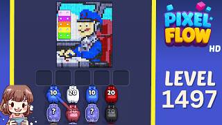 Pixel Flow Level 1497 Solution Walkthrough