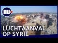 Bombardement op Syrische stad Ariha vastgelegd door bewakingscamera | NU nl