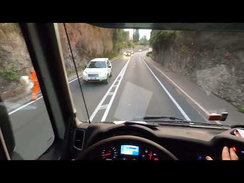 POV drive Iveco Stralis to amazing Toscolano, Madero Lago di Garda