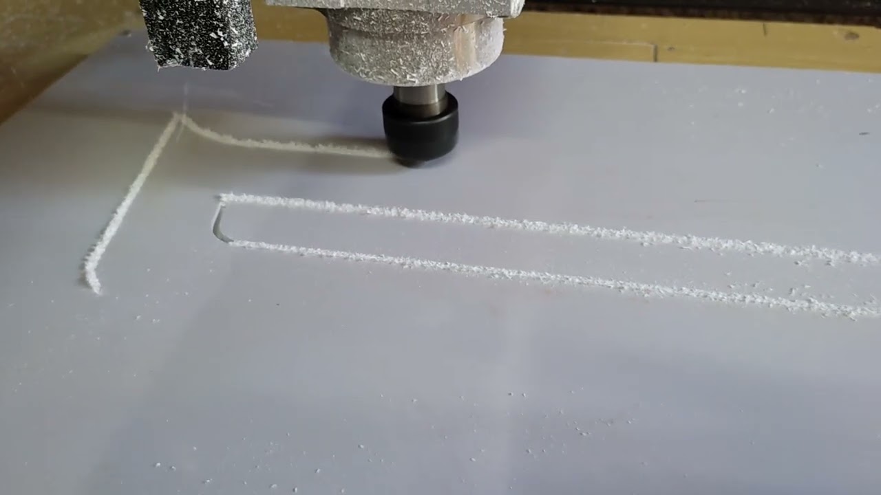 Corte de pvc expandido 20MM de uma unica passada. #cnc #cncmachine #shorts
