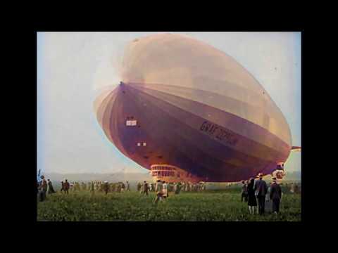 Flight of the Graf Zeppelin in 1928 in Color! [AI enhanced & colorized]