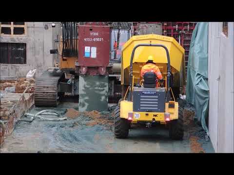 Liebherr LB 28 und Cat M313 13 01 2014