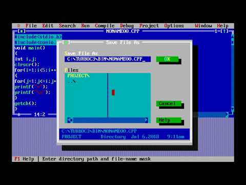 program to print star pattern in c | Turbo C |