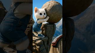 Gatinho fofo tentou parar um trem em movimento
