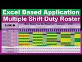 #258-How to Create Automated Multiple Shift Duty Roster in Excel (2022)