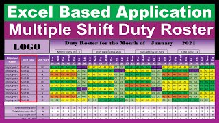 #258-How to Create Automated Multiple Shift Duty Roster in Excel (2022)
