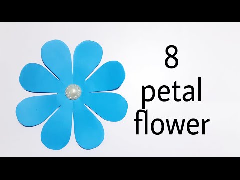 How to cutting flowers /8 petal flowers /paper flowers