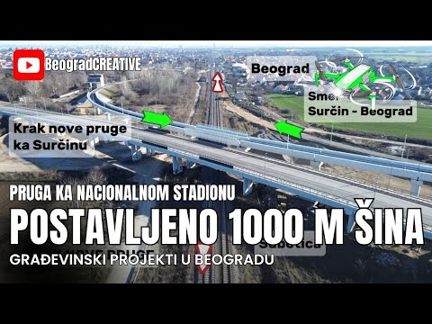 Dokle se stiglo sa postavljanjem šina na novoj pruzi ka aerodromu i Nacionalnom stadionu 