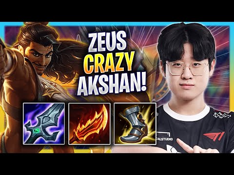 ZEUS CRAZY GAME WITH AKSHAN! - T1 Zeus Plays Akshan TOP vs Poppy! | Season 2023