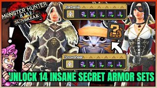 How to Unlock 14 Hidden Armor Sets in Sunbreak ASAP - Best New Armor - Monster Hunter Rise Sunbreak!