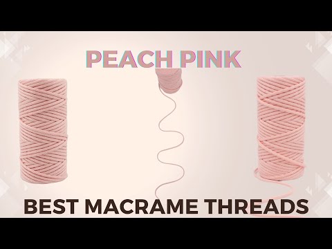 Peach Pink Round Macrame Crochet Thread