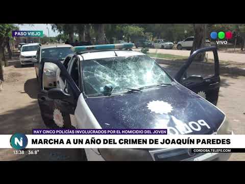 Marcha en Paso Viejo a un año del crimen de Joaquín Paredes