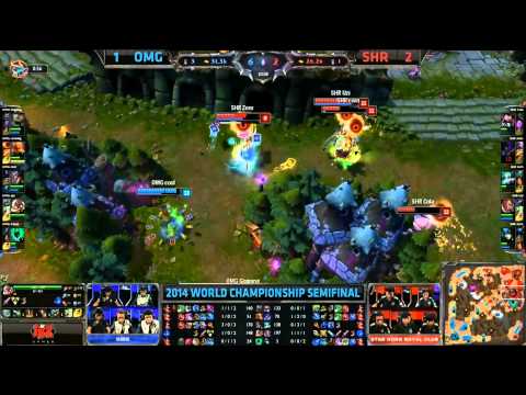 OMG Cloud Catch into Incredible Teamfight & Uzi baiting Loveling - SHR vs OMG Game 4 (S4 Worlds)