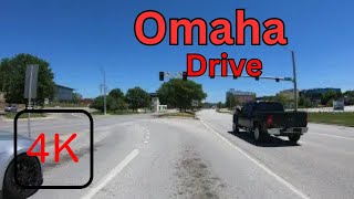 Drive Tour 4K, Dodge ST, Cass St, Underwood Ave & California St, Omaha, Nebraska, USA