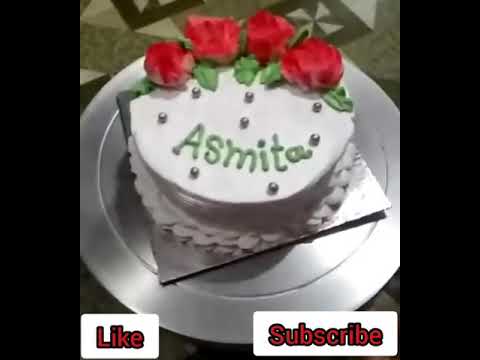 Cake Design/Chocolate Cake Design/Red Flower Design/Praju's Creative Camp