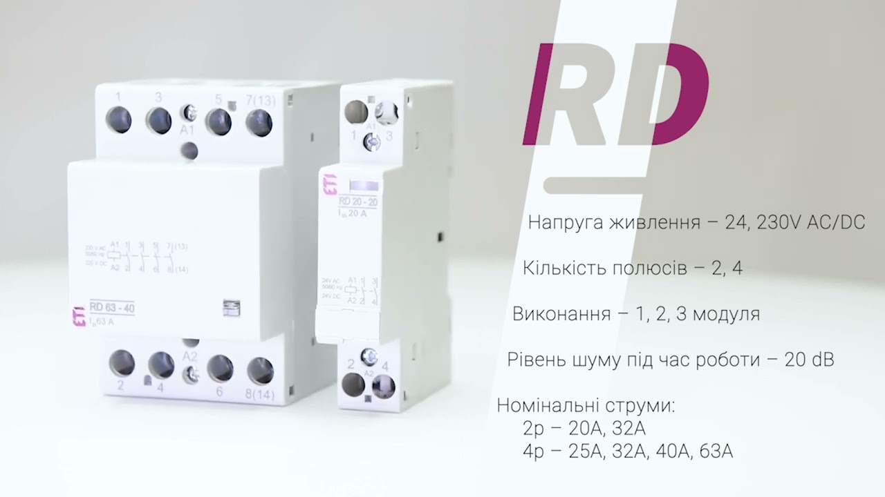 Контактор модульный RA 25-40 25A 230V AC 4NO, ETI 2464094