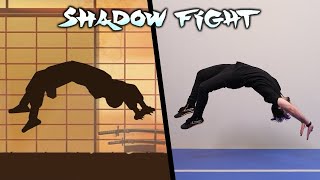 Shadow Fight Stunts In Real Life (Parkour, Flips & Tricks!)