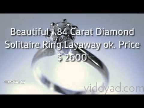 BEAUTIFUL 1.84 CARAT DIAMOND SOLITAIRE RING        Put on layaway     text 404-543-0329