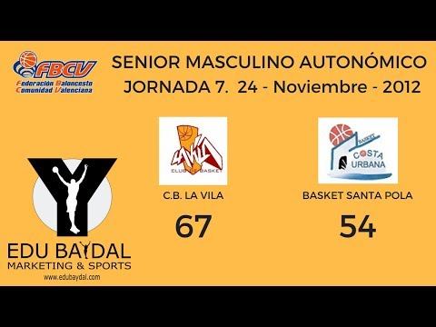 JORNADA 7. CLUB BASKET LA VILA - BASKET SANTA POLA