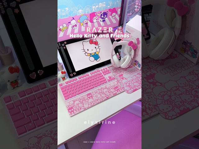 Vídeo relacionado con Alfombrilla de ratón Hello Kitty, paquete de suministros de oficina Sanrio con alfombrilla de mouse Sanrio con base de goma antideslizante para computadoras, laptop y calcomanías, más | Accesorios de
