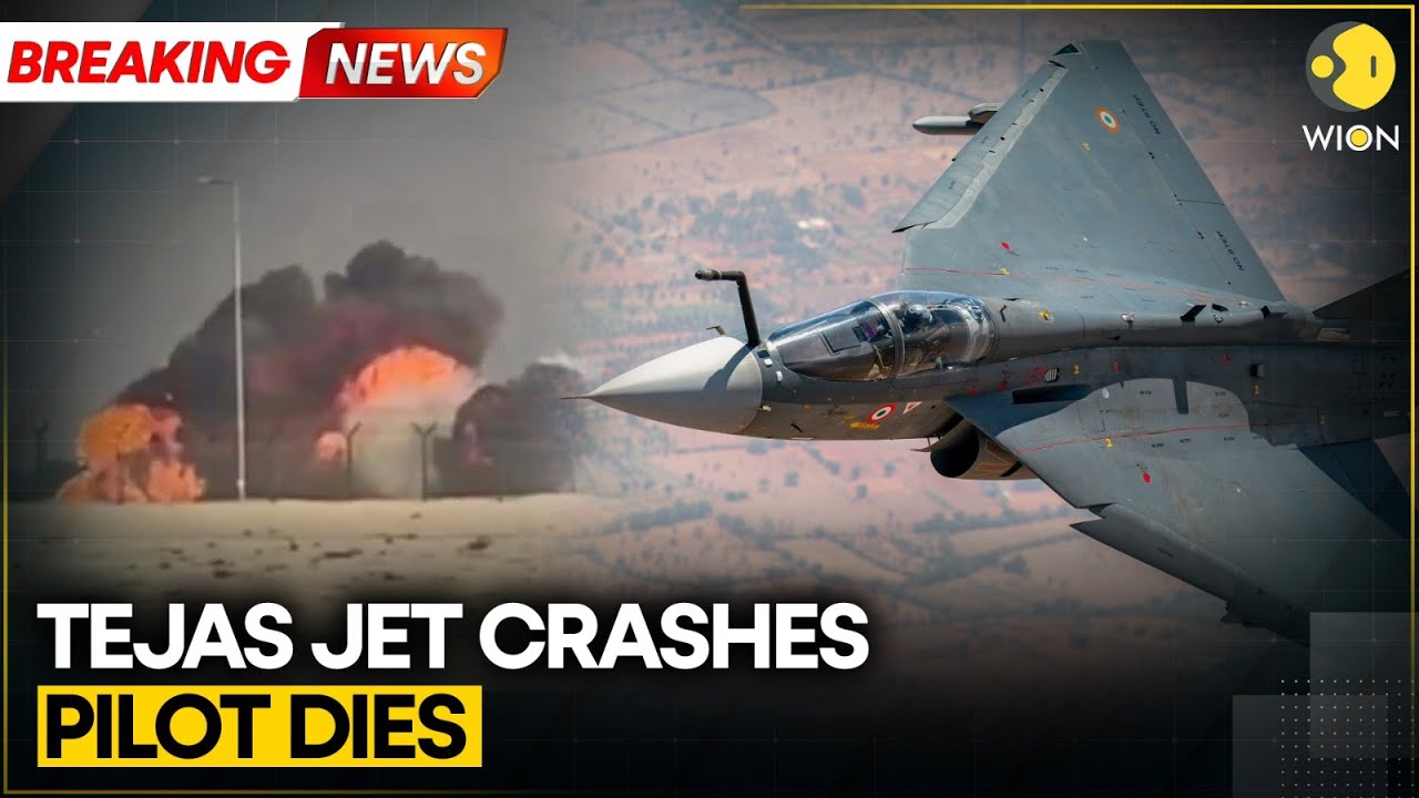 Tejas Crash: Indian Tejas Jet Crashes, Pilot Dies in Dubai Air Show | BREAKING WION