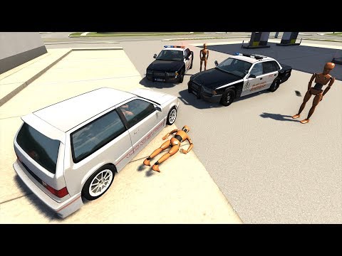 Crazy Police Chases #7 - BeamNG Drive